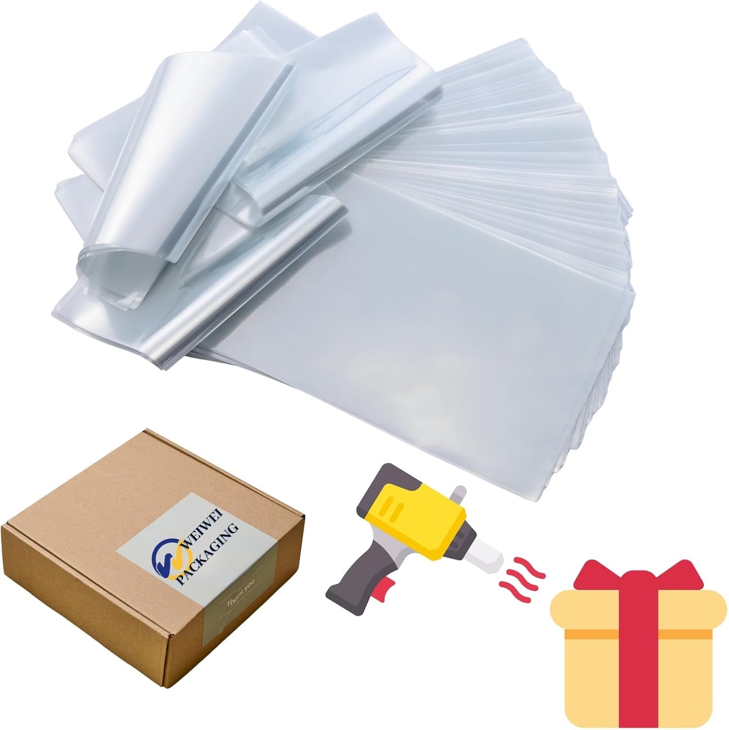 Bolsas termorretráctiles PVC 7x10pulg 200uds con ventilación
