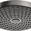 Cabezal ducha 7" 2 pulverizadores cromo negro cepillado
