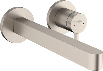 Grifo lavabo pared 1.2 GPM níquel cepillado