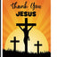 Bandera jardín texto Thank You Jesus decoración religiosa