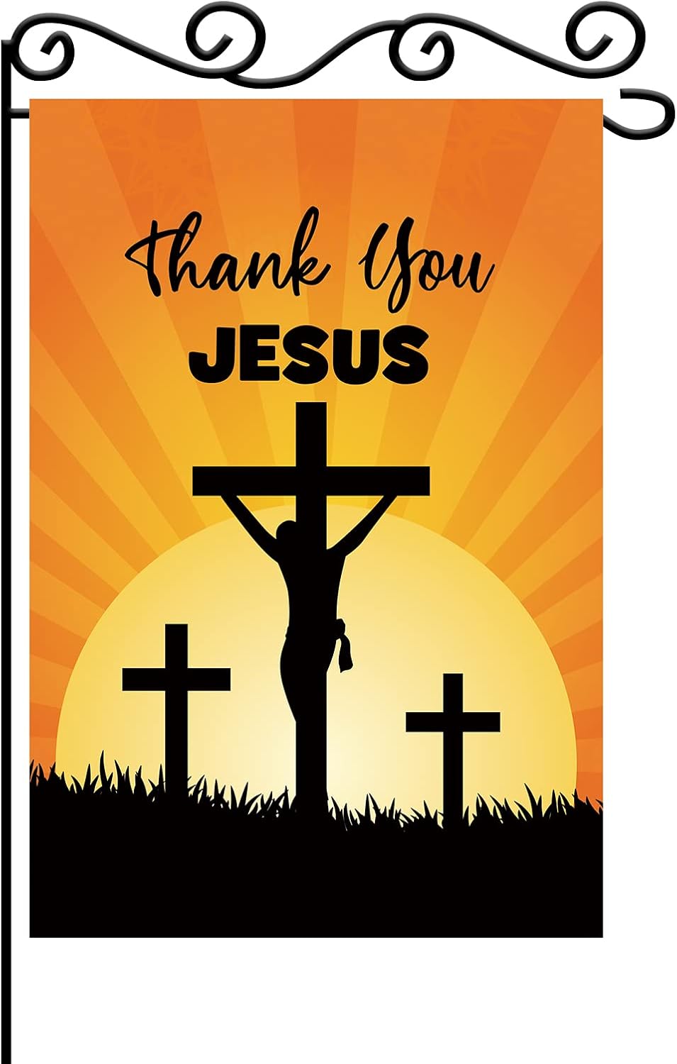 Bandera jardín texto Thank You Jesus decoración religiosa