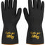 Guantes negros para lavar platos reutilizables con frases coquetas