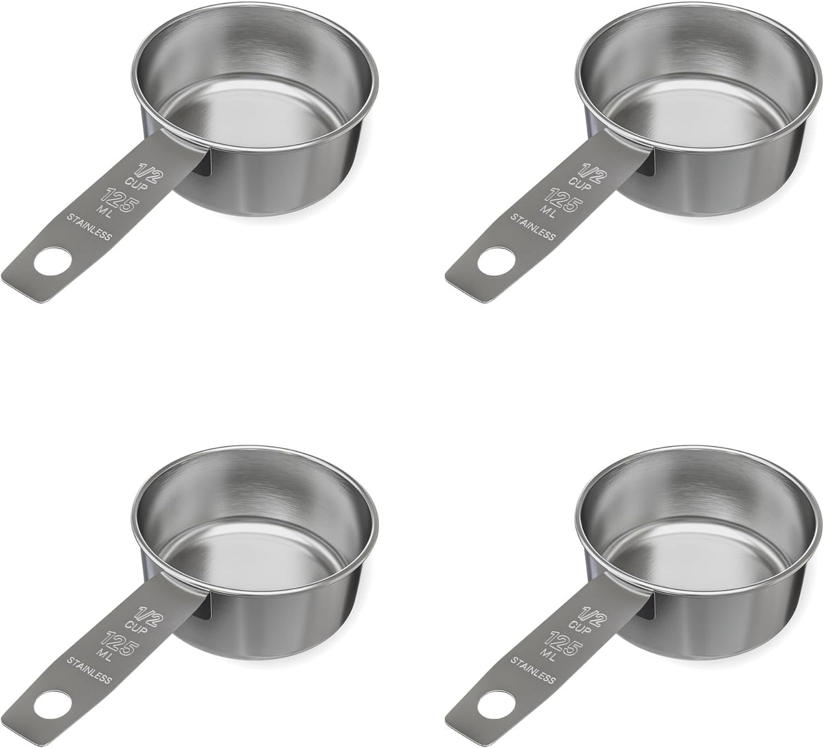Taza medida acero inox 125ml para perros