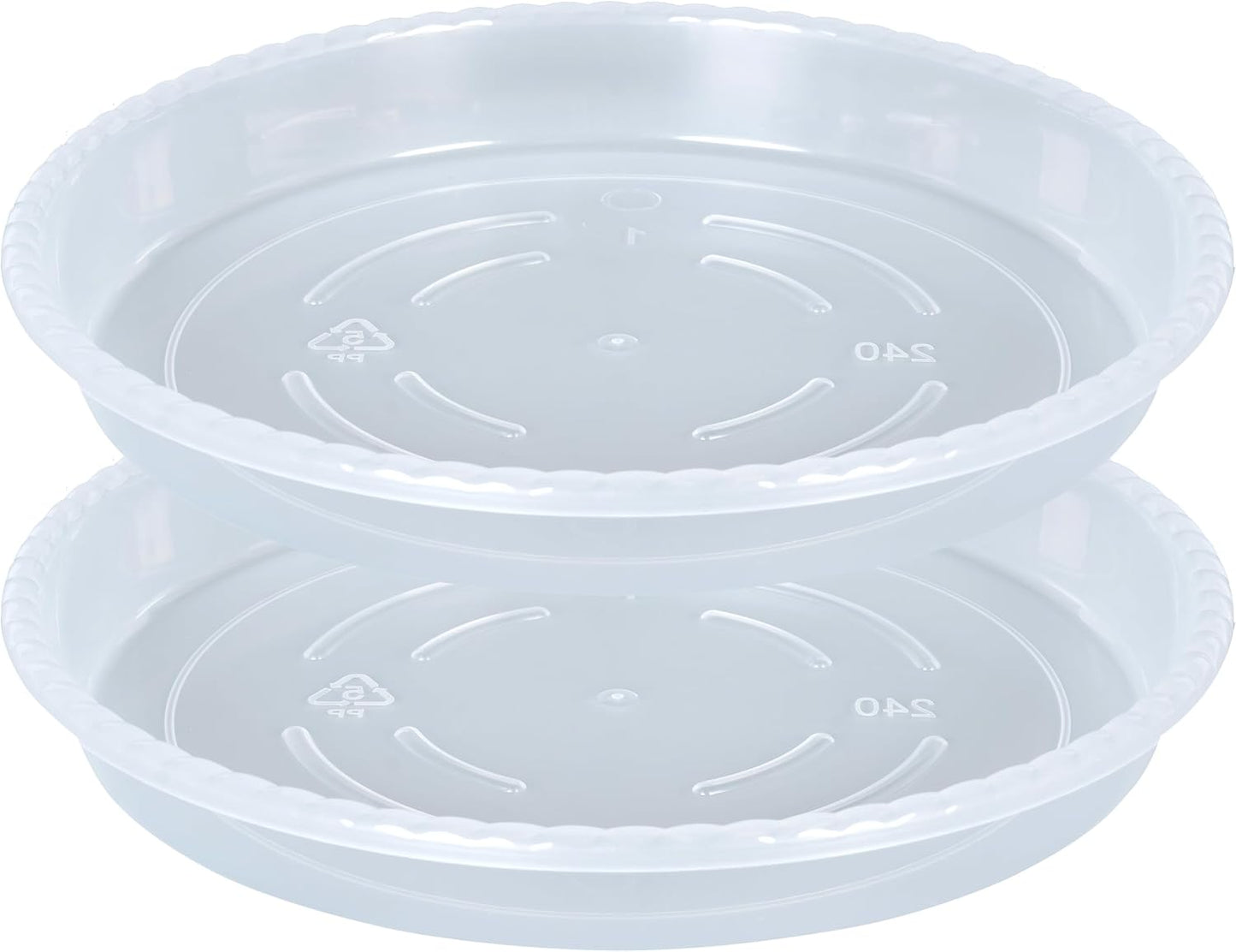 2 Pzas Platillo Plástico Transparente 10pulg para Plantas