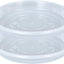 Platillos plástico transparente 8pulg para macetas y plantas