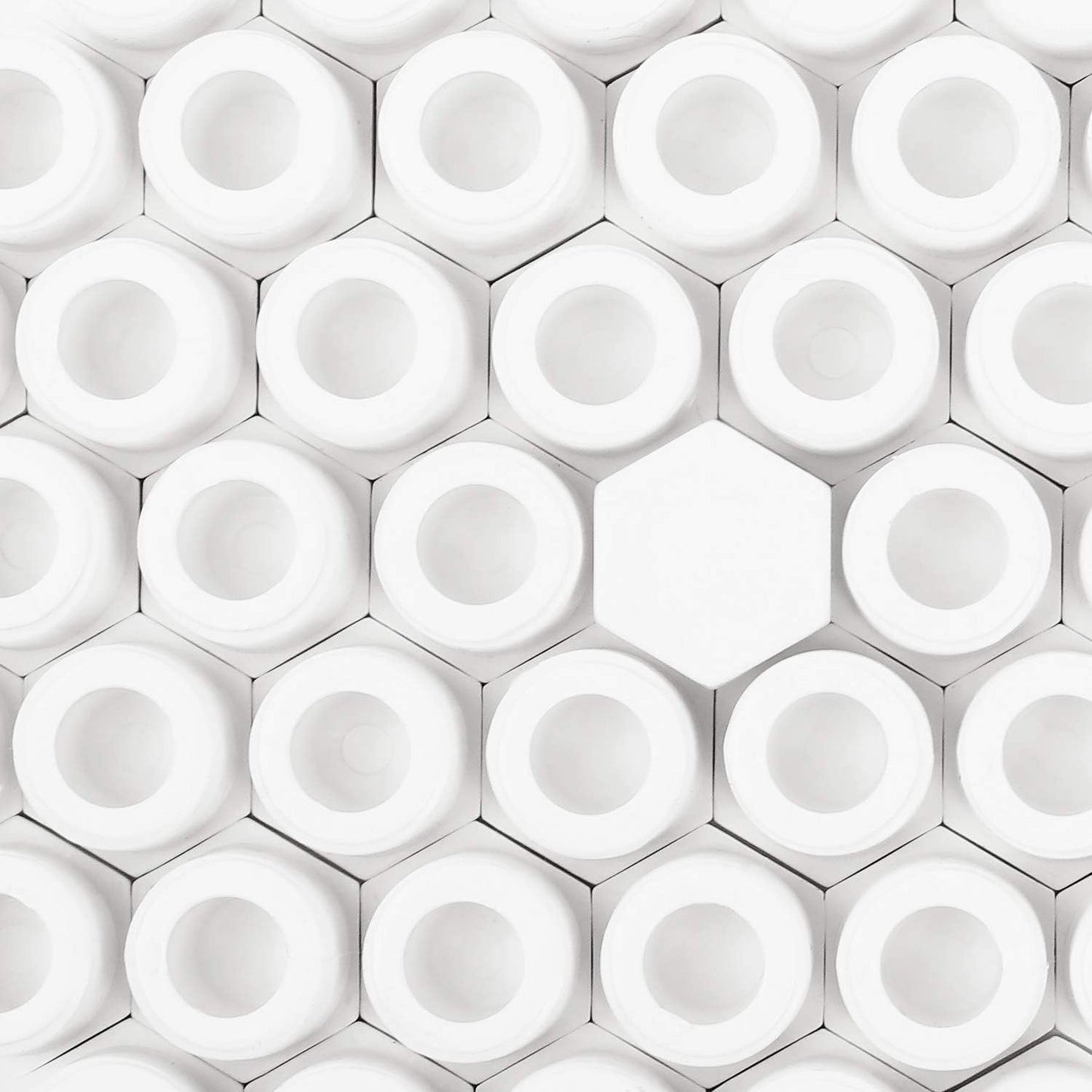 25 Tapones Drenaje 1/2pulg Plástico Blanco RV