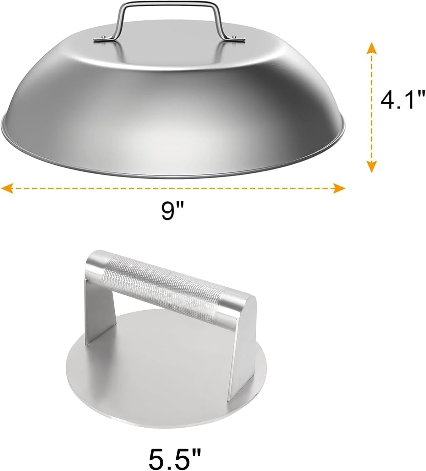 Accesorios plancha cúpula Blackstone 5.5 y 9pulg acero inox