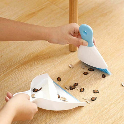 Juego recogedor y escoba mini para limpieza hogar