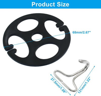 24 Pzas Fundas Asiento Auto Ganchos Metal Placa Ciruela 12 Plástico Negro 12 Metal Plateado