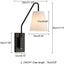 2 Pzas Apliques Cableados con Interruptor Brazo Inclinado