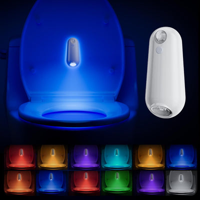 Luz nocturna inodoro sensor movimiento 8 colores LED