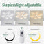 Ventilador techo candelabro luz 32" blanco