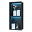 Nicho ducha acero inox 12x24" 2 niveles luz LED RGB