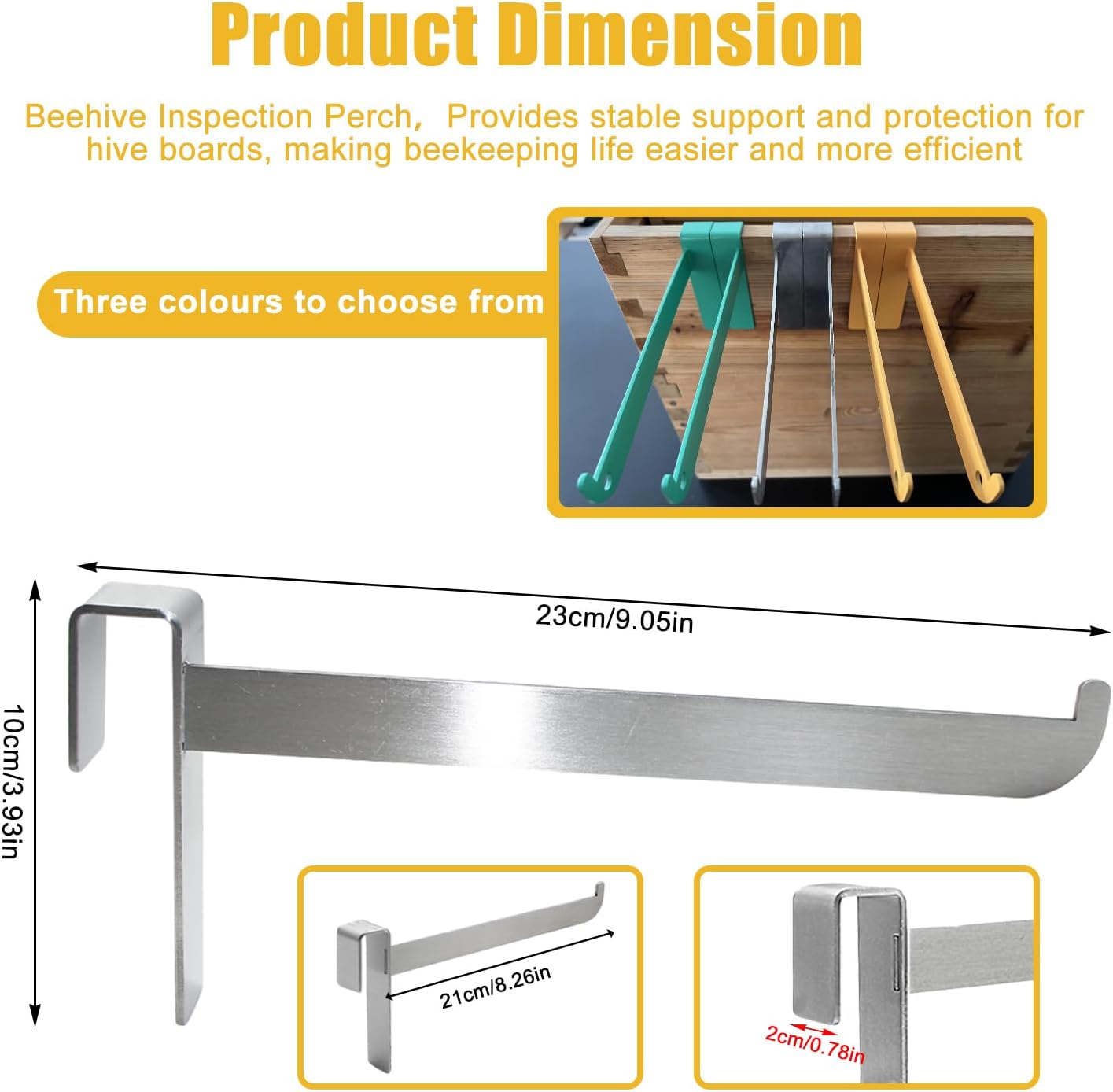 Soporte colmena acero inox 4 pzas capacidad 5 marcos