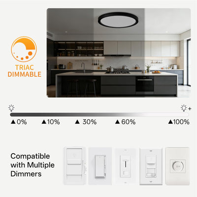 2 Lámparas Techo 16pulg Regulables 2700K-5000K Salón Dormitorio