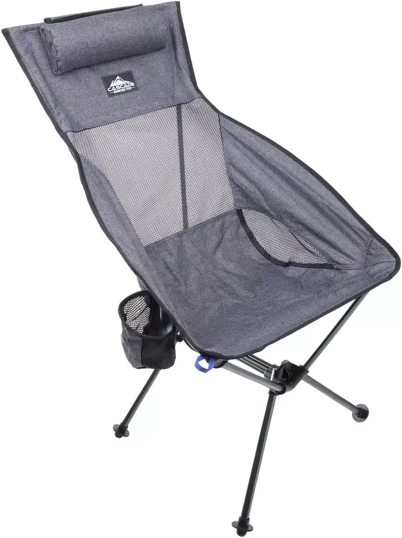 Silla campamento ultraligera bolsa transporte gris