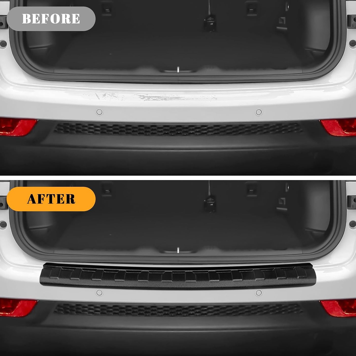 Protector parachoques trasero Jeep Compass 17-25 ABS negro