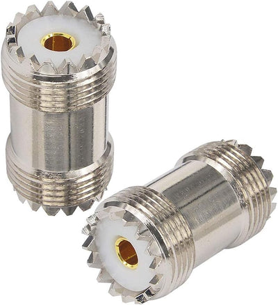 2 Adaptadores SO239 UHF hembra a hembra conector PL259 coaxial