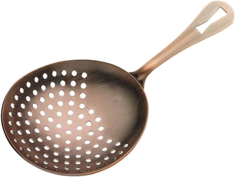 Colador de Bar en Cobre Antiguo para Cocina y Eventos