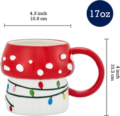 Taza cerámica pintada a mano 17oz para café té y agua