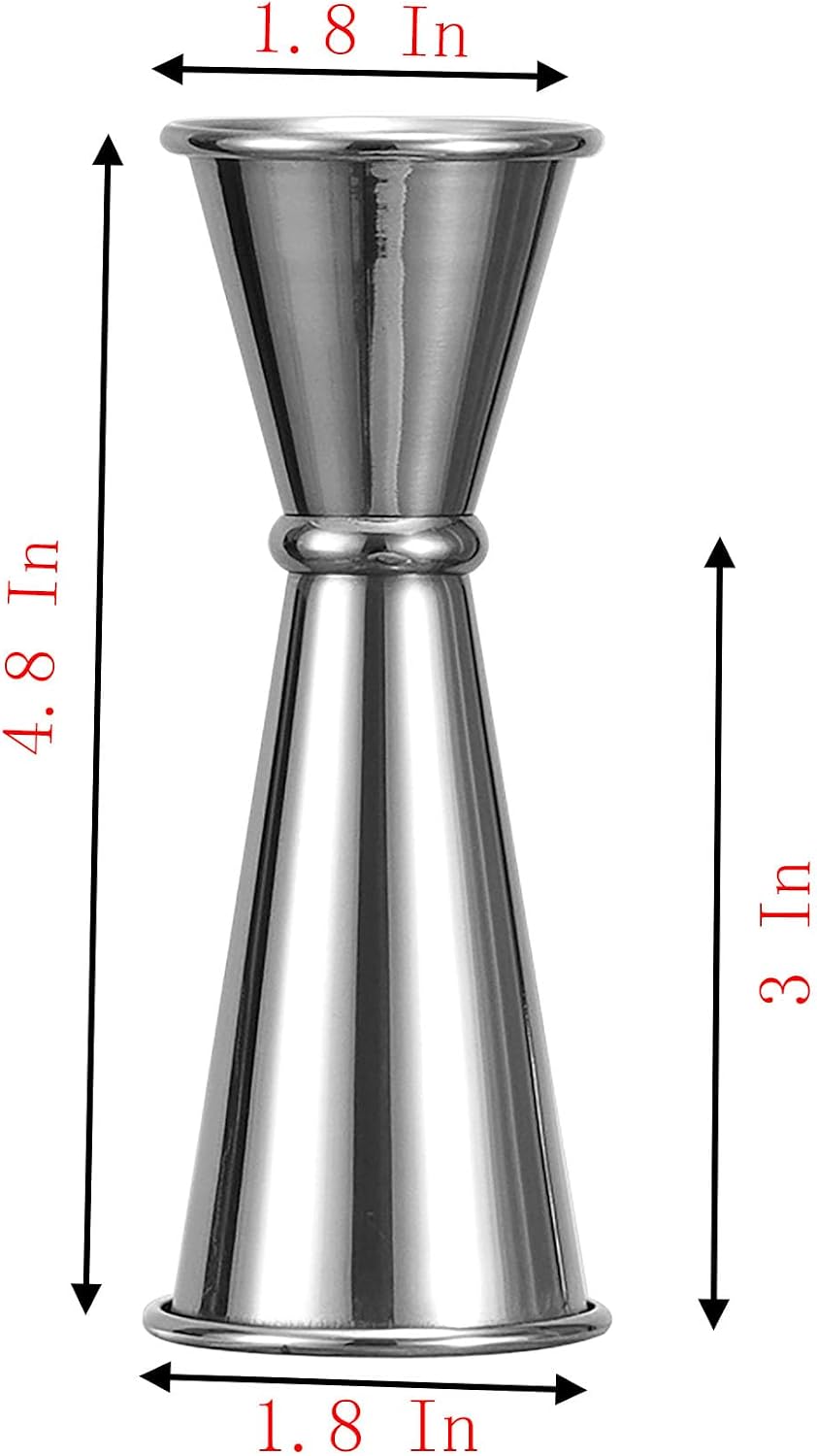 Coctelera doble acero inox 2oz y 1oz para bar y hogar