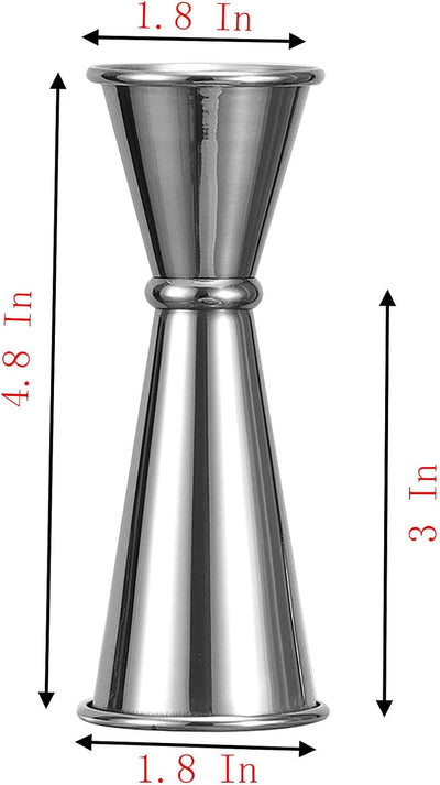 Coctelera doble acero inox 2oz y 1oz para bar y hogar