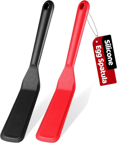 2 Pzas Espátula Antiadherente para Huevos Panqueques Rojo Negro