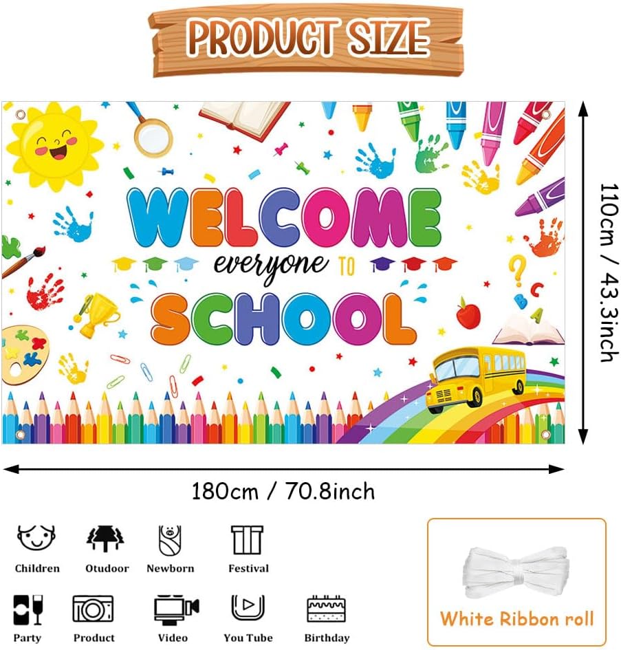 Cartel regreso a clases niños decoración fiesta jardín infantes