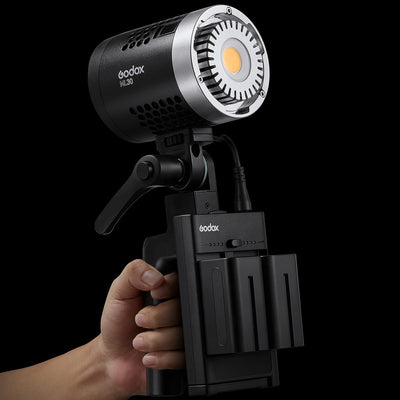 Luz LED portátil 5600K 12 efectos con 2 baterías