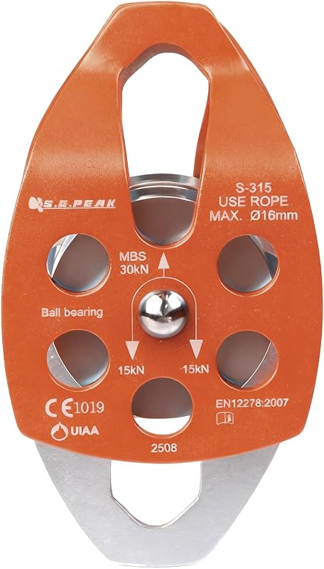Polea rescate SEPEAK 30kN doble escalada tirolesa