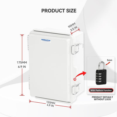 Caja conexiones exterior IP67 tapa gris acero inox