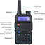 Radio UV5R 8W bidireccional 4 Pzas para caminata camping