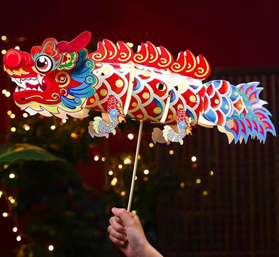 2 Farolillos papel dragón Año Nuevo 2025 decoración hogar