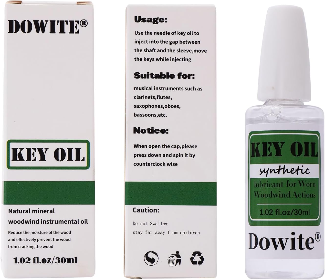Aceite llave sintético para viento 1.0oz cuentagotas