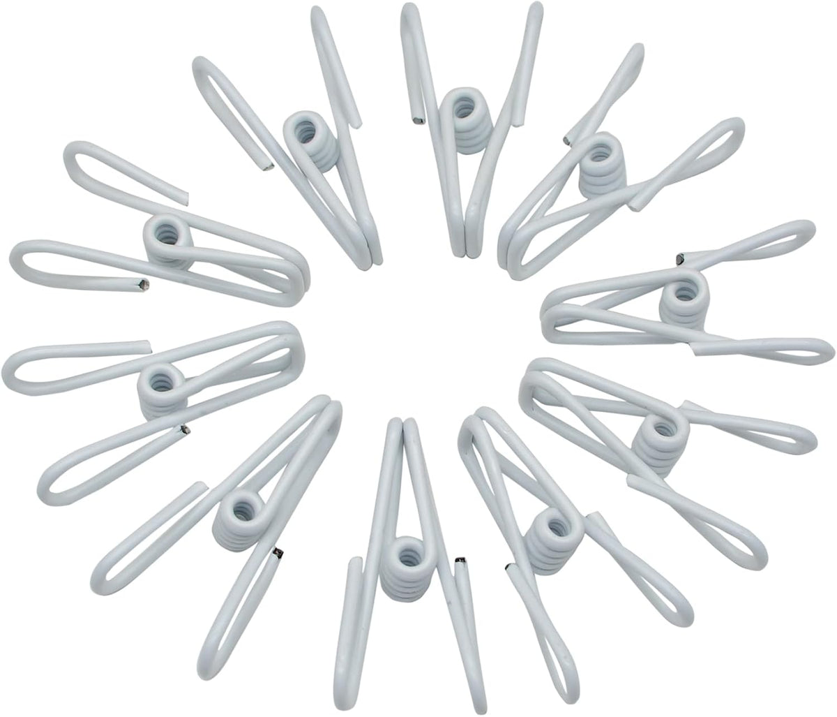30 Clips Blancos 2pulg PVC para Ropa y Bolsas
