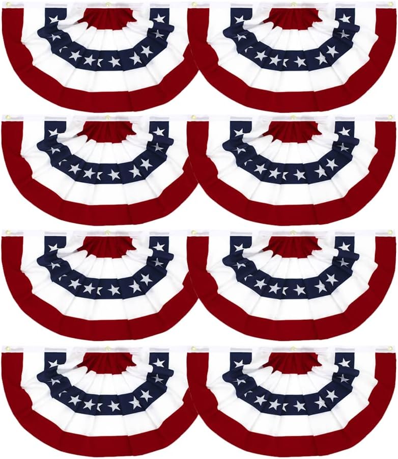 Bandera abanico plisada EE.UU. 1.5x3pies 8 pzas