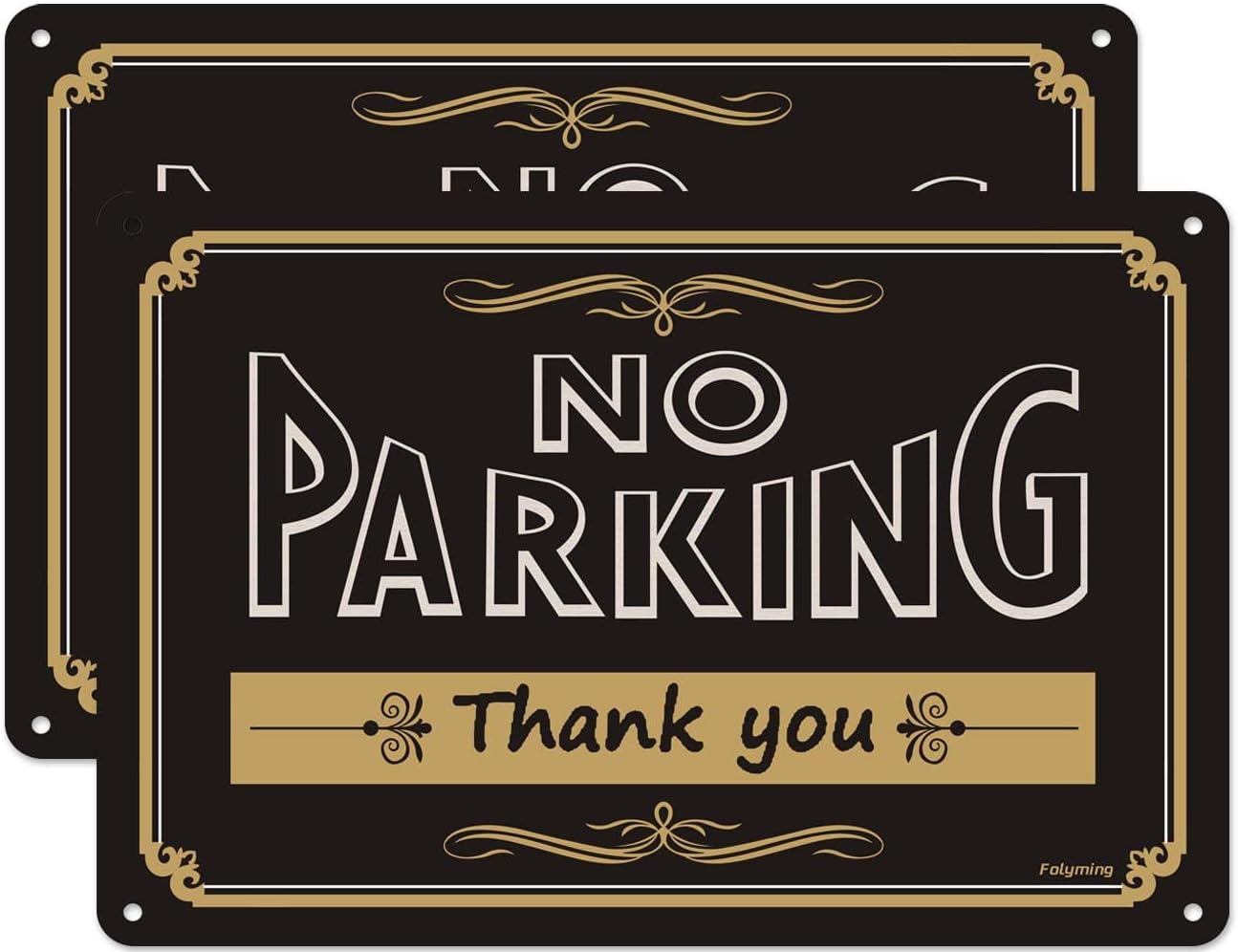 2 Letreros Do Not Park Metal 12x8" Aluminio Reflectante