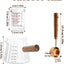 3 Vases Chupito Espresso con Cuchara Medidora 0.5oz Vidrio