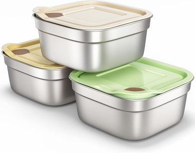 Caja sándwich acero inox 20oz con tapa reutilizable sin BPA