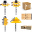 Set 4 brocas enrutador ranura 45grados 1/4pulg