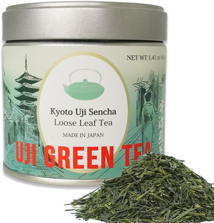 Té verde Uji Sencha Premium hojas sueltas lata 1.41oz