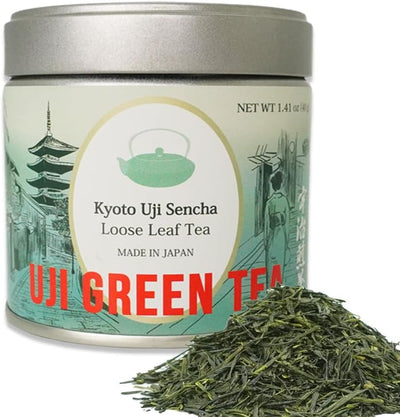 Té verde Uji Sencha Premium hojas sueltas lata 1.41oz