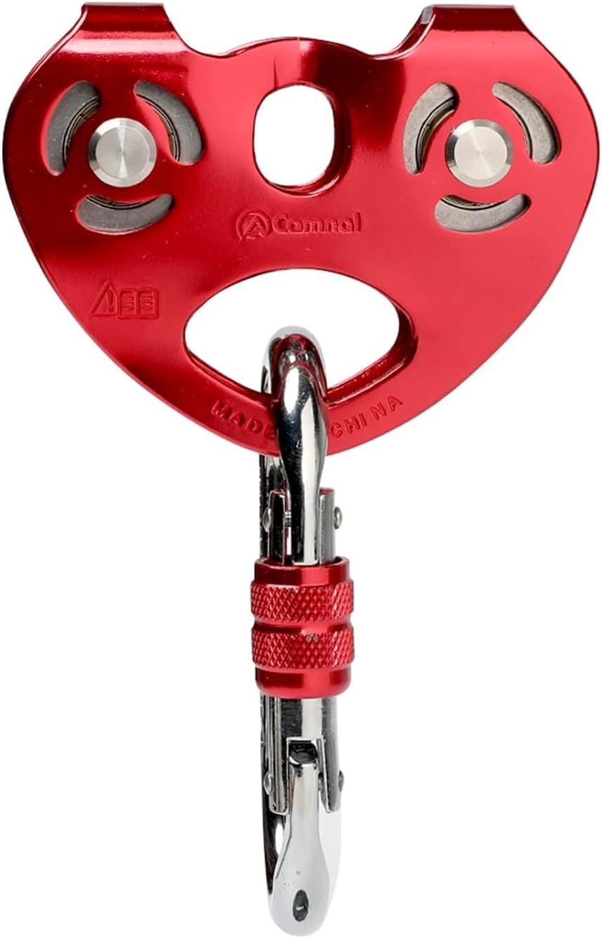 Kit carretilla doble tándem 25kN rojo con mosquetón