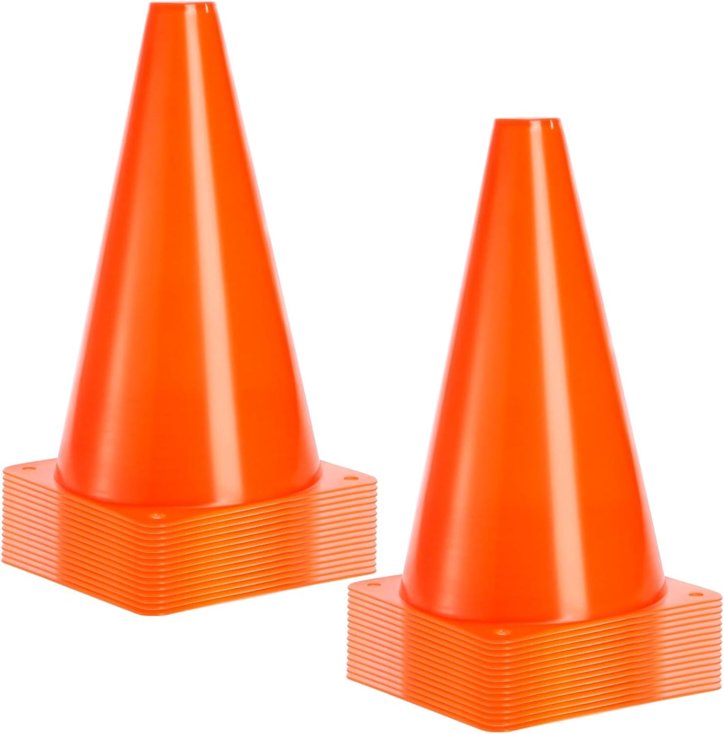 30 Conos Plástico 9" Naranja Uso Interior Exterior