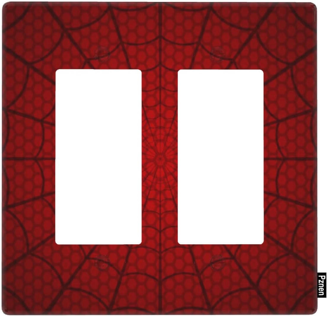 Cubierta interruptor luz basculante doble roja decoración