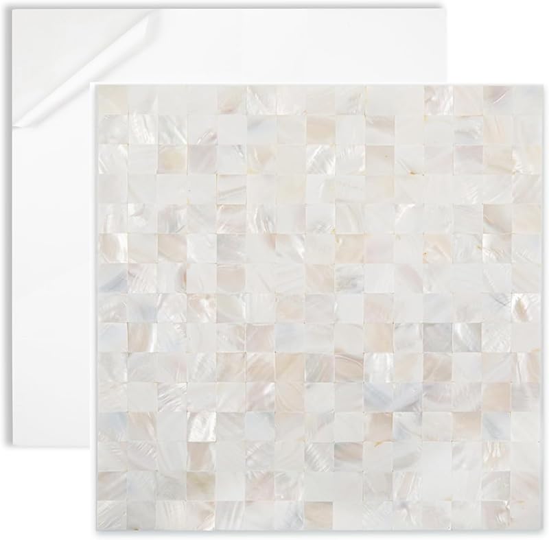 Azulejo nácar cuadrado 3/4" mosaico cocina ducha 6 pzas