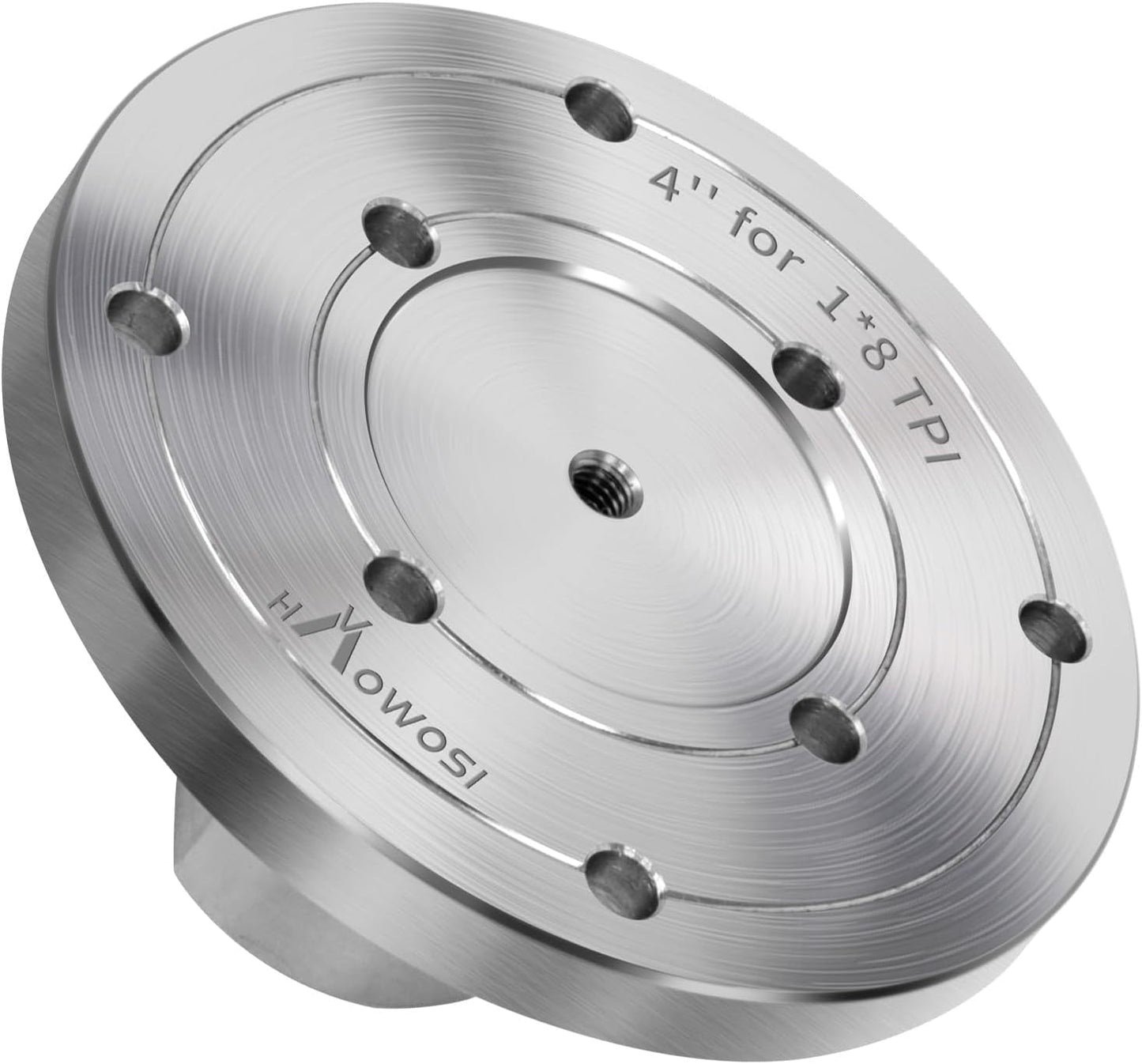 Placa frontal torno madera acero 4pulg para husillo 1x8TPI