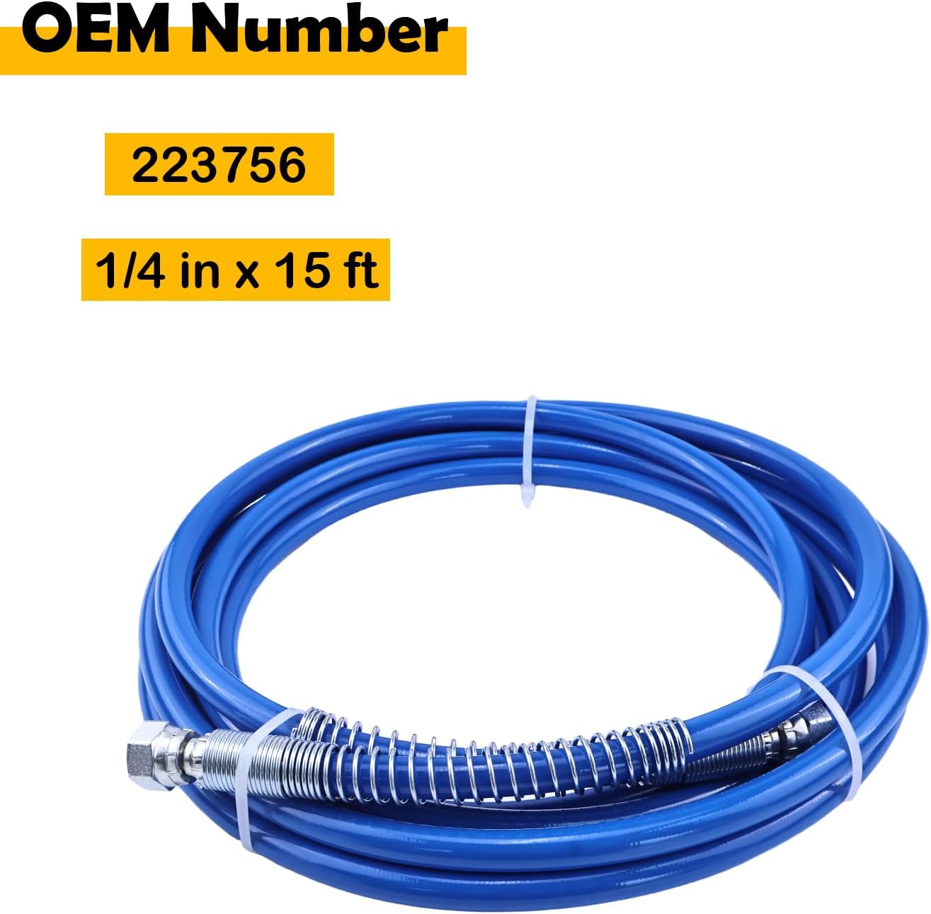 Manguera pulverizador pintura 1/4pulg x15ft fibra flexible