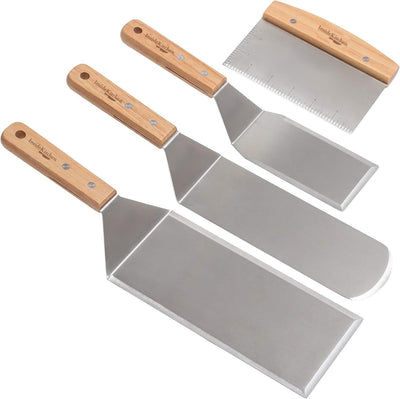 Set 4 Espátulas Acero Inox para Parrilla Barbacoa