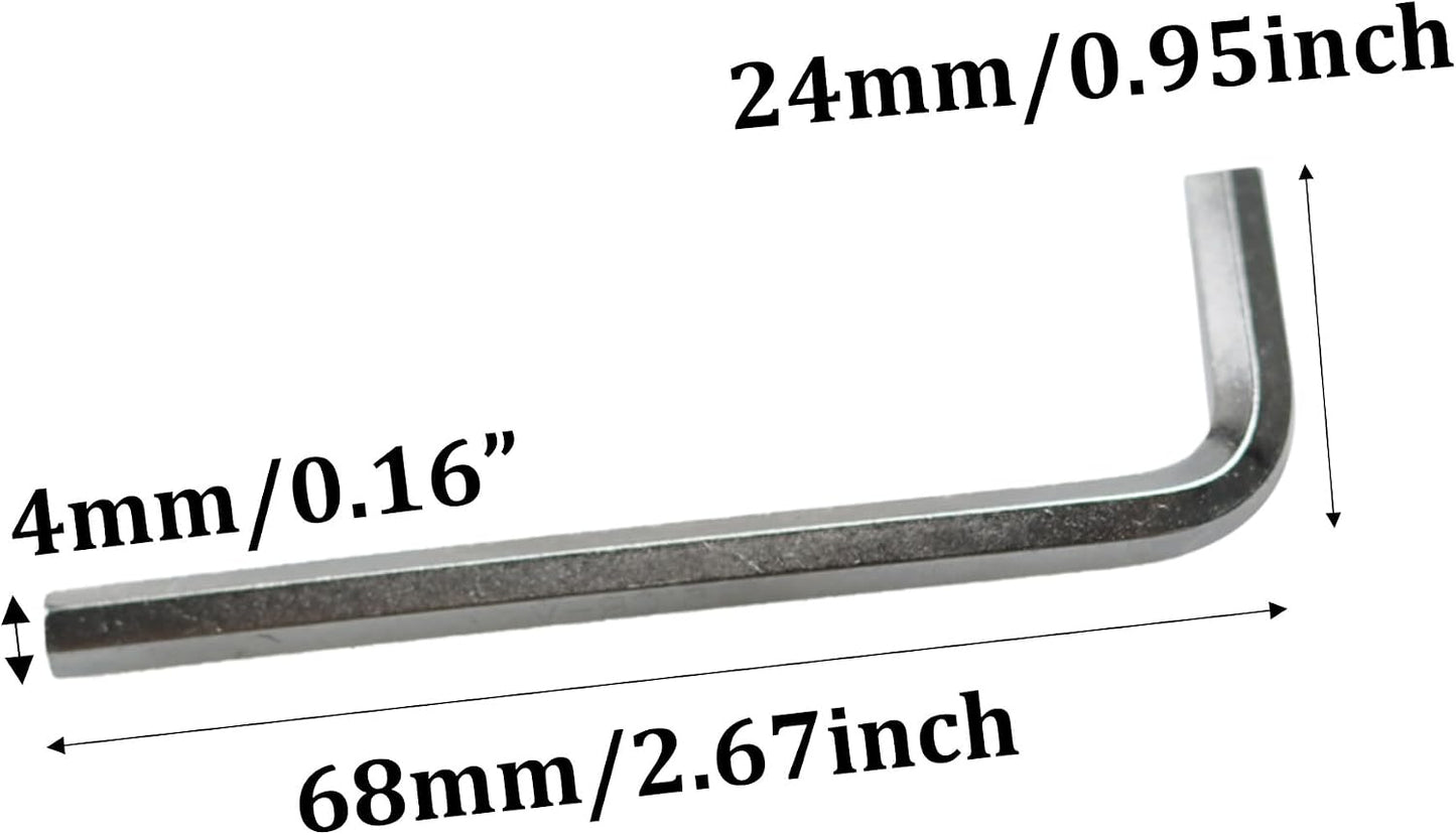 Set 50 llaves Allen L 0.157pulg comp hex métrica